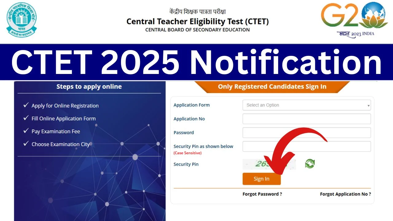 CTET Online Form 2026