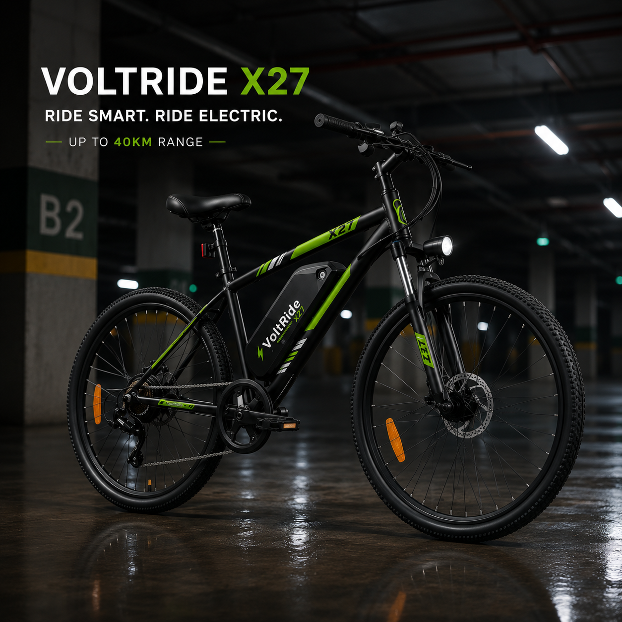 VoltRide X27 Electric Cycle | Smart Power E-Bike | 40KM Range - Image 4