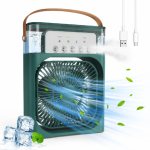 4L Portable Personal Air Cooler | USB Mini AC Cooler | Quiet Cooling Fan (White)