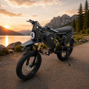 VIGOREBIKE Vigor X45 Electric Cycle | 350W Hub Motor | 18.5Ah Battery | Fat Tyre E-Bike with Dual Disc Brakes (Charcoal Grey Yellow)